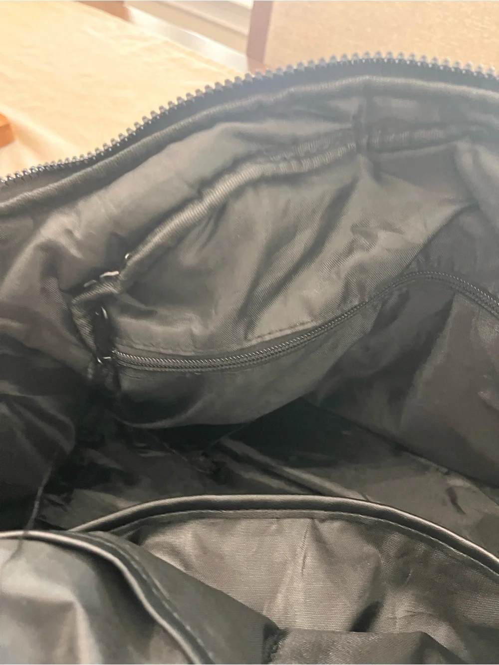 Joan & David Black Quilted Weekender Gym Duffel Bag Pockets Strap